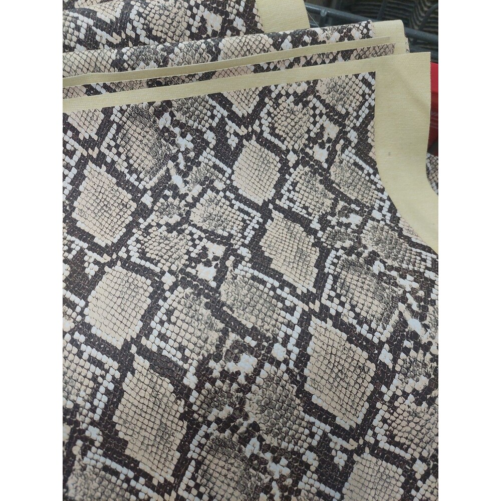 Vinyl Material Snake Skin Tan/brown 10 Yards 54 In Wide
